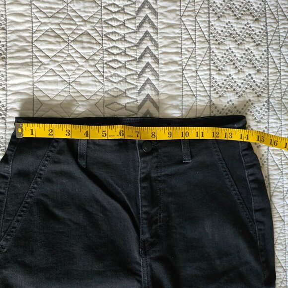 Free People Level Up Slit Slim Jeans Pitch Black Size 28 Inseam 32 NWOT - Picture 2 of 12
